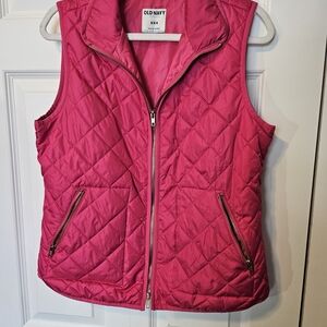 Old Navy Women's Pink Quilted Vest